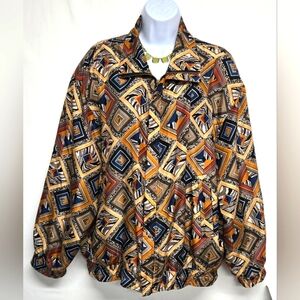 Fuda International L 100% Silk Colorful Zipper Down Jacket